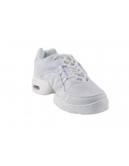 Sneaker da ballo in pelle e rete bianco per Linedance, Zumba