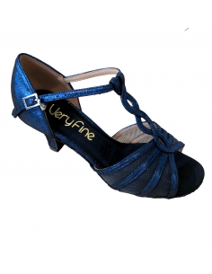 Chaussures de danse en cuir bleu Sophia 1692 - Veryfine Dance Shop Zurich