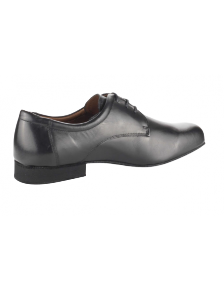 Elegant black leather men's dance shoes, standard dance, tango, salsa discofox