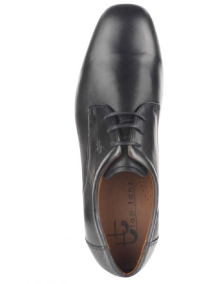 Elegant black leather men's dance shoes, standard dance, tango, salsa discofox