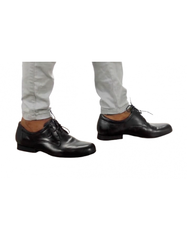 Elegant black leather men's dance shoes, standard dance, tango, salsa discofox