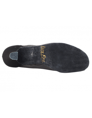 Ladies lace up dance shoes in black nubuck and mesh in 1920's style for salsa, ballroom