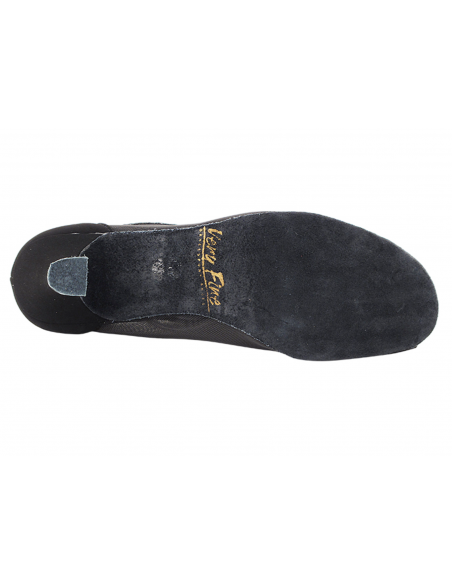 Ladies lace up dance shoes in black nubuck and mesh in 1920's style for salsa, ballroom