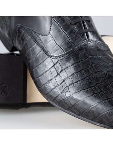 Scarpe da ballo da uomo di alta qualità in pelle grigio per il tango.