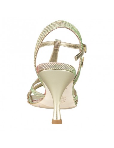 Chaussures de danse cuir doré, tango argentin, chaussure de mariée