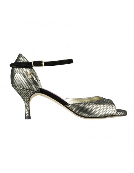 Tangolera Clio Nero Puntino chaussures de tango Zurich - talon 6cm