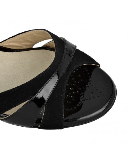 Tangolera A3 Camoscio Nero Italian tango shoes - Veryfine dance shoes Zurich
