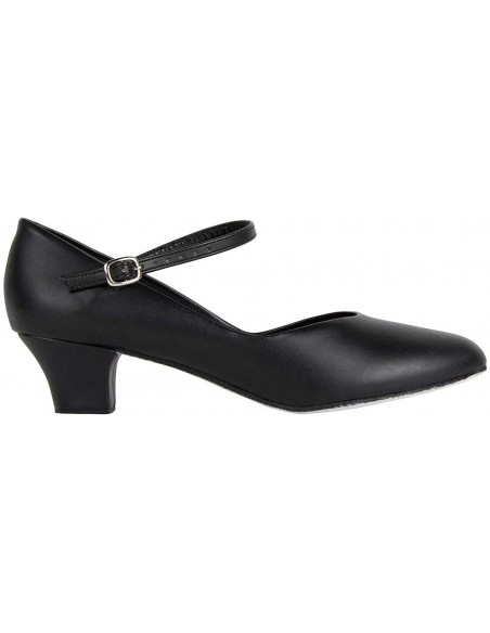 Chaussures de danse bout fermé, noir avec talon 3.5cm pour danse de salon