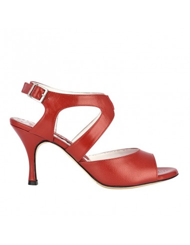 Tangolera Flora Rosso scarpe da tango italiane Zurigo  -tacco 7cm
