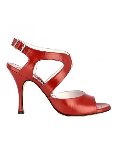Tangolera Flora Rosso Italian tango shoes Zurich - 9cm heel