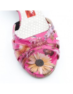 Scarpe da ballo Tangolera D32 Fucsia Fiori - Veryfine Dance Shoes Zurigo 2