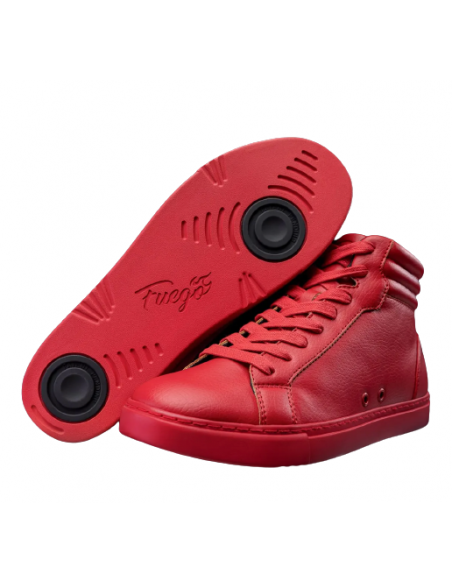 Fuego Mens Hightop Outdoor dance sneaker in red for all dance styles