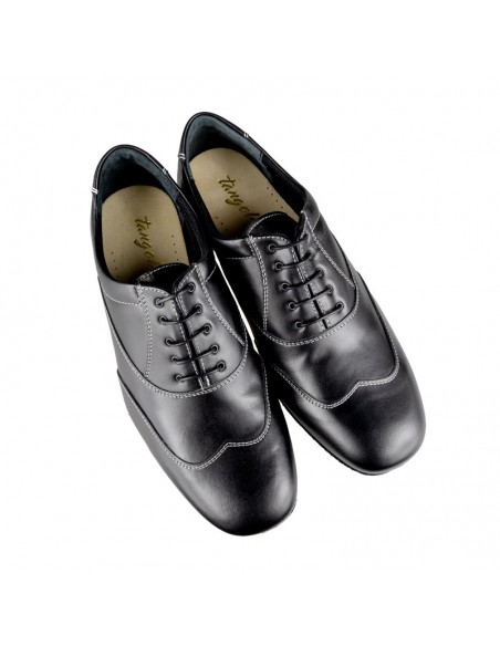 Tangolera Herren-Tangoschuhe Damian Nappa Nero, Chromledersohle – VeryFine Dance Shoes Zürich
