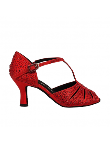 Chaussures de danse Zurich, Suphini femmes – talon de 7cm, bout ouvert, semelle en cuir chromé | Confort et style