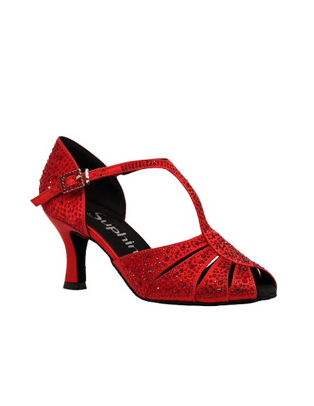 Scarpe da ballo Zurigo – Suphini da donna, tacco 7cm, punta aperta, suola buffalina | Comfort e stile