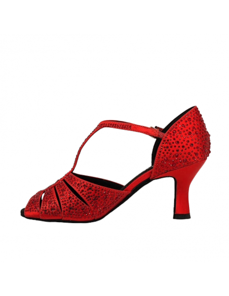 Chaussures de danse Zurich, Suphini femmes – talon de 7cm, bout ouvert, semelle en cuir chromé | Confort et style