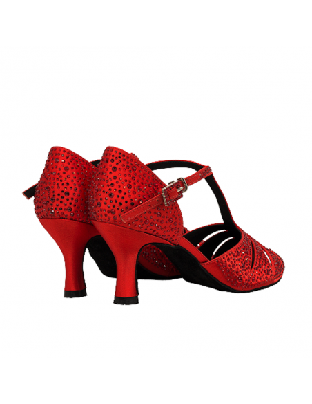 Scarpe da ballo Zurigo – Suphini da donna, tacco 7cm, punta aperta, suola buffalina | Comfort e stile