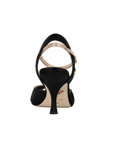 Veryfine Dance Shoes Zurich - Tangolera Iris Nero Stampa Italienische Tangoschuhe