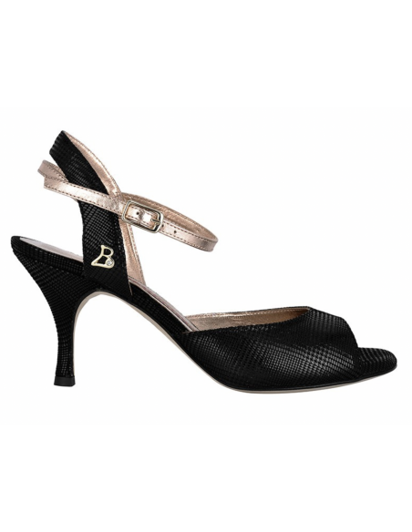 Scarpe da ballo Tangolera Iris Nero Stampa Veryfine Zurigo - tacco 6cm