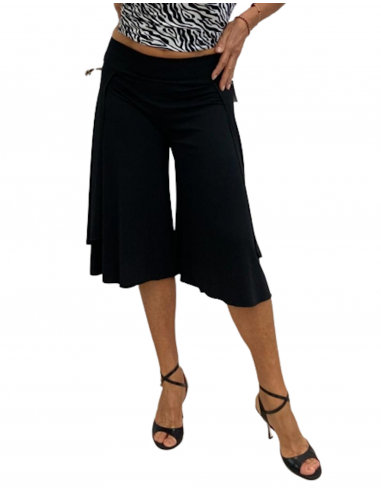 Tango/ Milonga dance pants in black jersey material for argentine tango