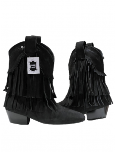 Bequeme schwarze Tanz-Stiefelette in Wildleder für Linedance 2