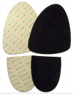 Semelles de rechange autocollantes pour chaussures de danse hommes en cuir daim noir