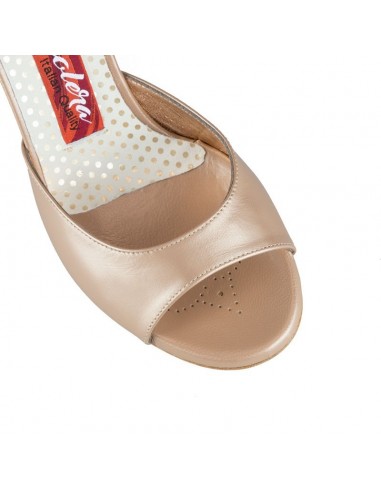 Scarpe da tango italiani Tangolera Anita Nudo Perlato Zurigo - tacco 9cm