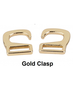 Clasps or hooks for dance shoes using the clasp and hook fastening system