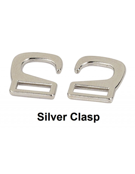 Clasps or hooks for dance shoes using the clasp and hook fastening system