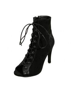 Bottes de danse en nubuck noir avec talon de 9.5cm pour Heels Dance 2