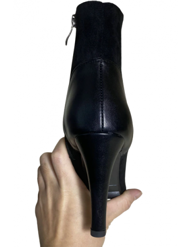 Bottes de danse en nubuck noir avec talon de 9.5cm pour Heels Dance