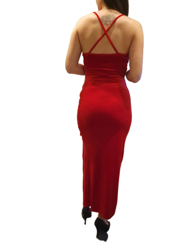 Red velvet ball gown with drawstring for formal events