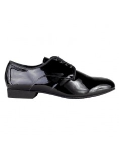 Tangolera Herren-Tangoschuhe Samuel Vernice Nero, Chromledersohle – VeryFine Dance Shoes Zürich