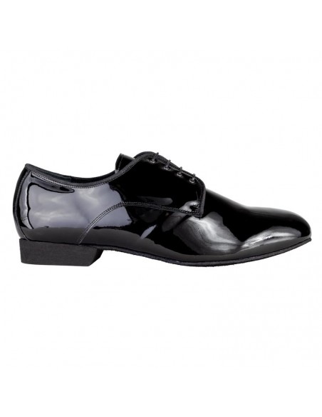 Chaussures de tango Tangolera pour hommes Samuel Vernice Nero, semelle en daim - VeryFine Dance Shoes Zurich