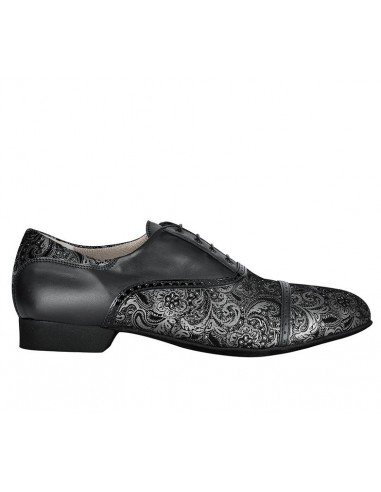 Tangolera Herren-Tangoschuhe Teo Nero Decor, Chromledersohle – VeryFine Dance Shoes Zürich
