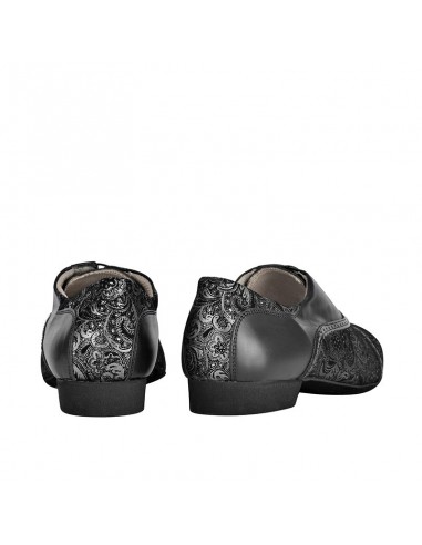 Men’s Tangolera Tango Shoes Teo Nero Deco, Suede Dance Sole - VeryFine Dance Shoes Zurich