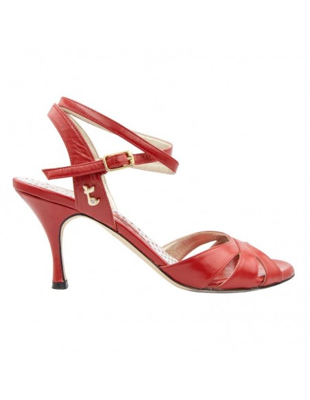 Tangolera Ginevra Rosso Nappa Chaussures de danse Zurich - talon 8cm
