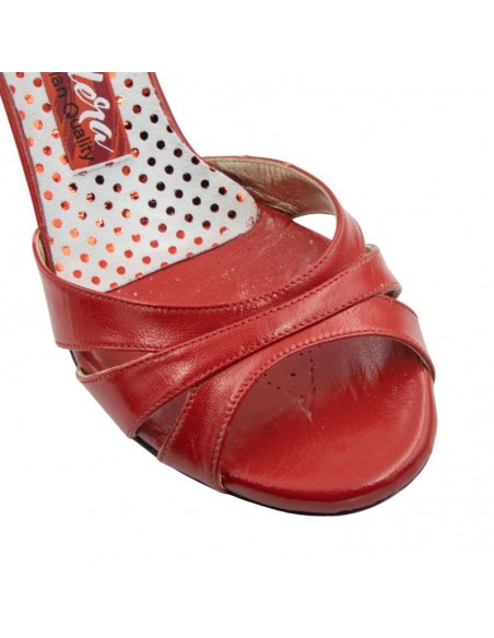 Scarpe da ballo Tangolera Ginevra Rosso Nappa Zurigo - tacco 8cm