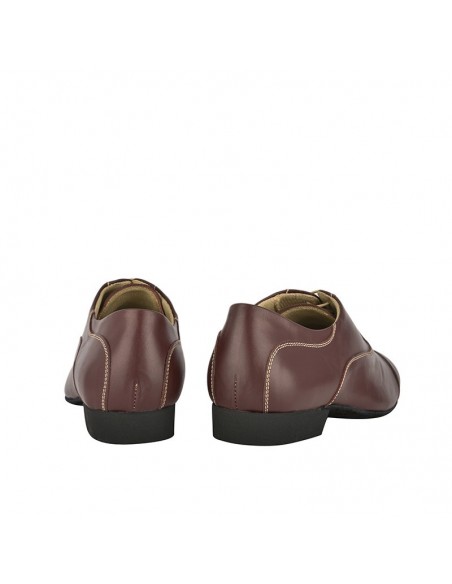 Chaussures de tango Tangolera pour hommes Teo Marrone, semelle en daim - VeryFine Dance Shoes Zurich