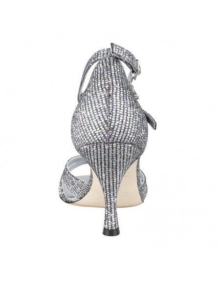 Chaussures de danse en cuir, finition holographique pour Tango, Kizomba