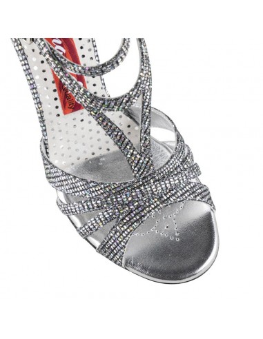 Chaussures de danse en cuir, finition holographique pour Tango, Kizomba