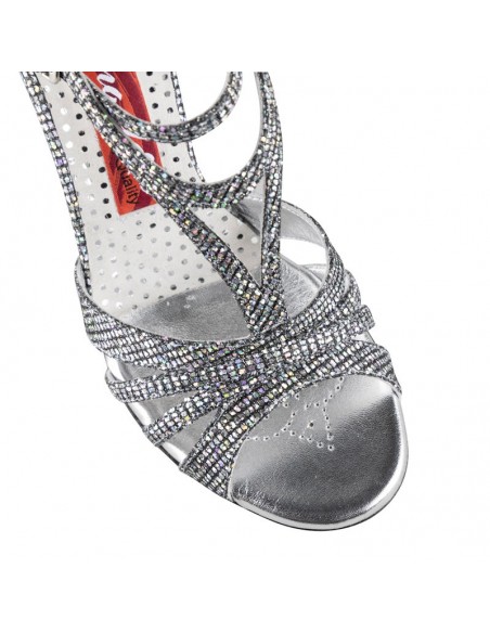 Scarpe da ballo in pelle scintillante ologramma per Tango, Kizomba