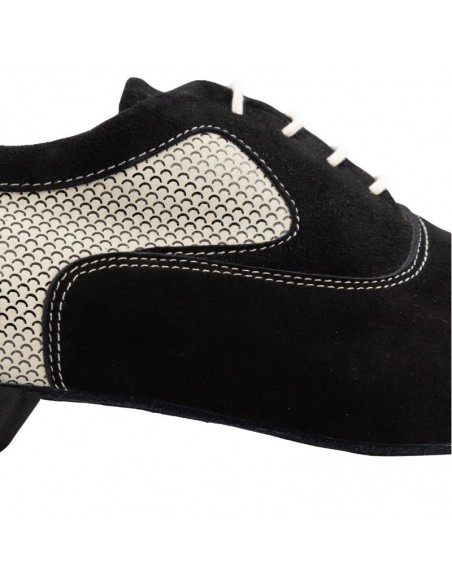 Tangolera Herren-Tangoschuhe Rafael Camoscio Nero, Chromledersohle – VeryFine Dance Shoes Zürich