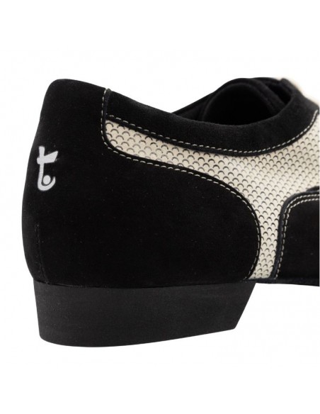 Tangolera Herren-Tangoschuhe Rafael Camoscio Nero, Chromledersohle – VeryFine Dance Shoes Zürich