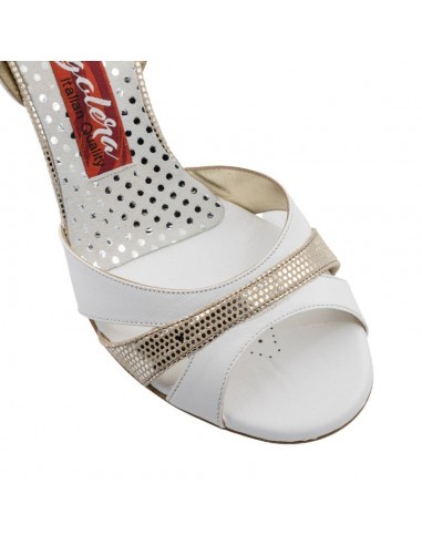 Scarpe da tango Tangolera Ginevra Bianco Argento Zurigo  - tacco 8cm