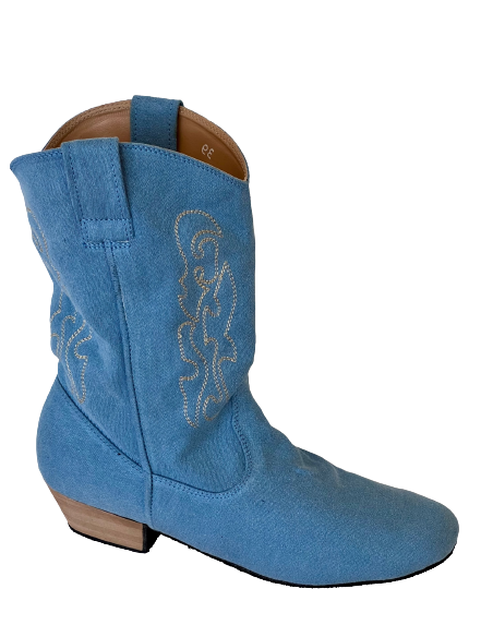 Linedance dance ankle boot in denim for dance night or dance class