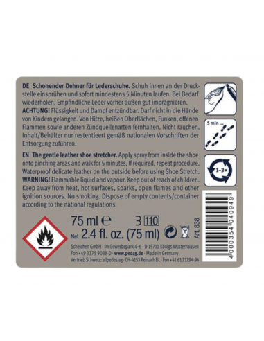 Spray elasticizzante per pelle Pedag 75 ml | Scarpe da ballo Zurigo