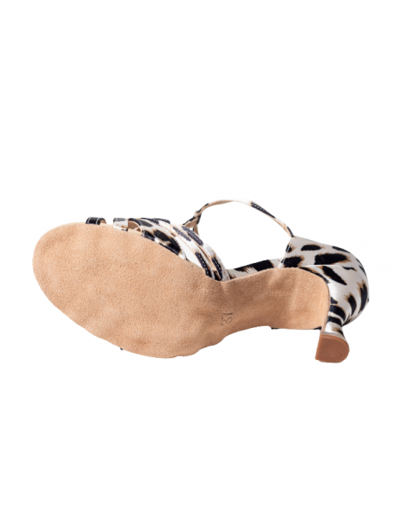 Chaussures de danse Zurich – Suphini femmes, talon de 6,5 cm, bout ouvert, semelle en cuir chromé | Confort et style