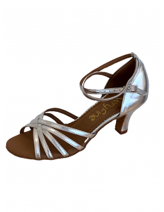 Scarpe da ballo in pelle argentata Stella 2613 - Veryfine Dance Shop Zurigo 2