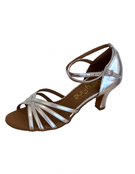 Silver leather dance shoes Stella 2613 - Veryfine Dance Shop Zurich